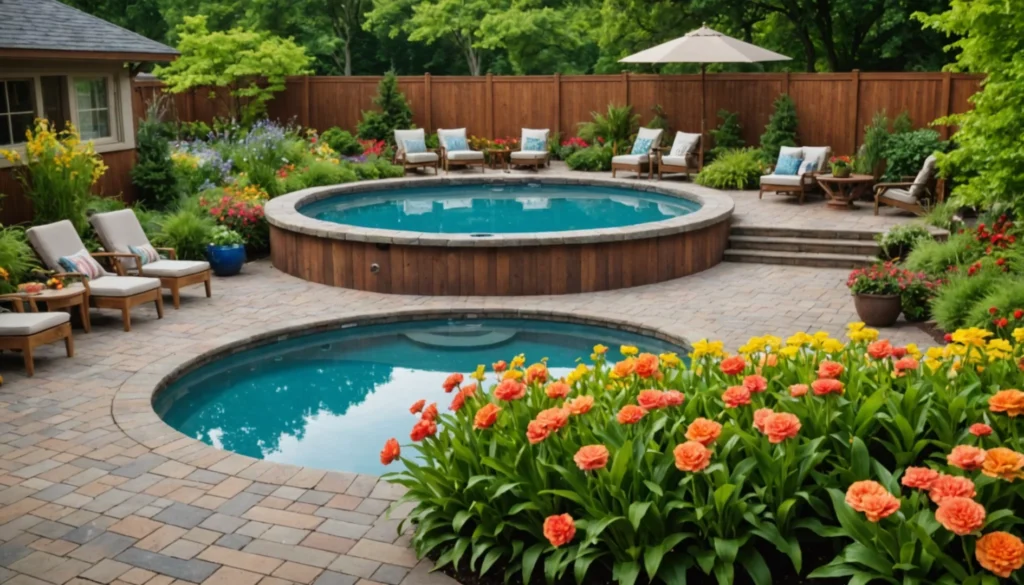 piscine ronde bois