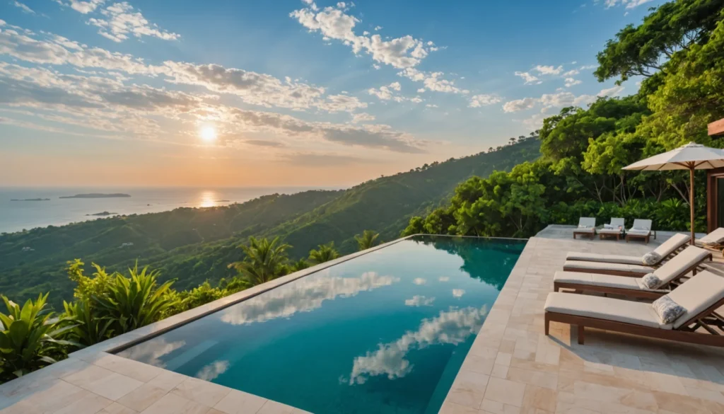 piscine sur terrain en pente photos